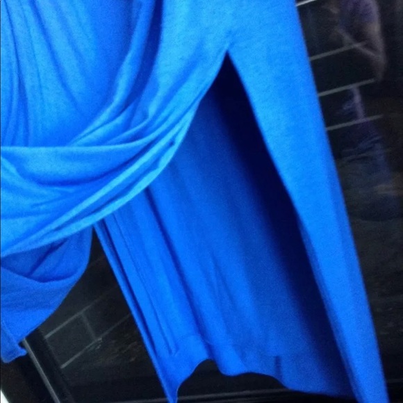chris gramer royal blue draped dress 0 u.s. S M - Picture 8 of 8
